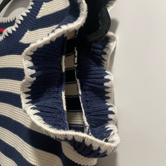 Boden Lena Navy & Cream Striped Stitch Detail Tank - Picture 7 of 12
